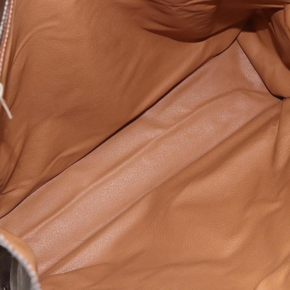 CELINE Macadam Canvas Hand Bag PVC Leather Brown Gold Auth gh1448 - Picture 9 of 16